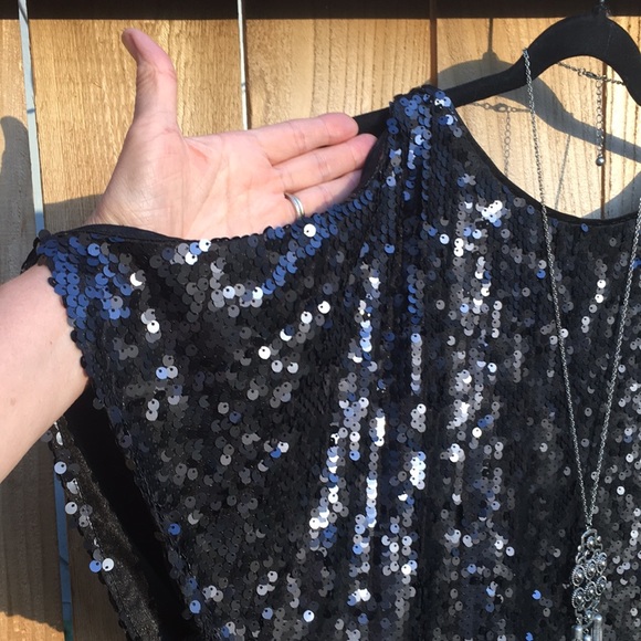 AIDAN MATTOX blue sequin dress - Picture 2 of 13
